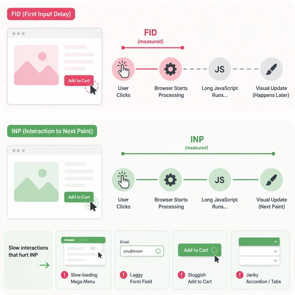 optimizing interaction to next paint inp for web design