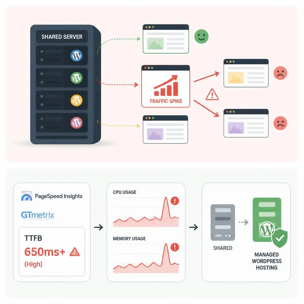 shared hosting vs vps hosting server response time comparison