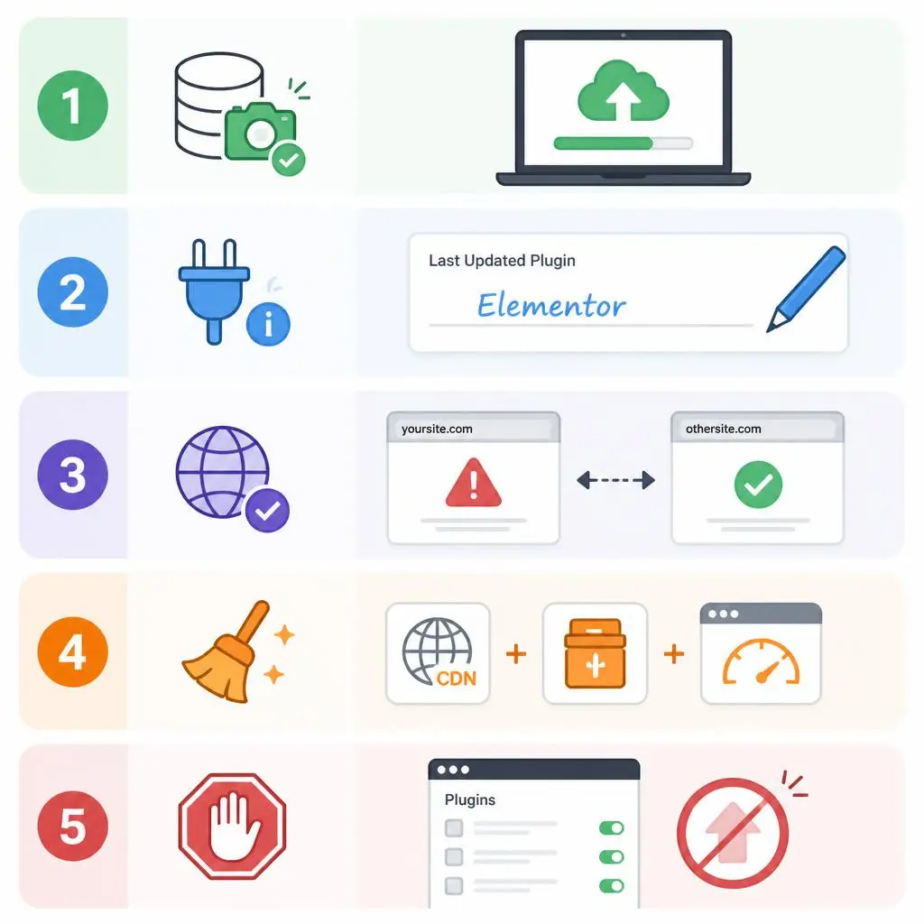 Five essential steps before fixing a broken WordPress website