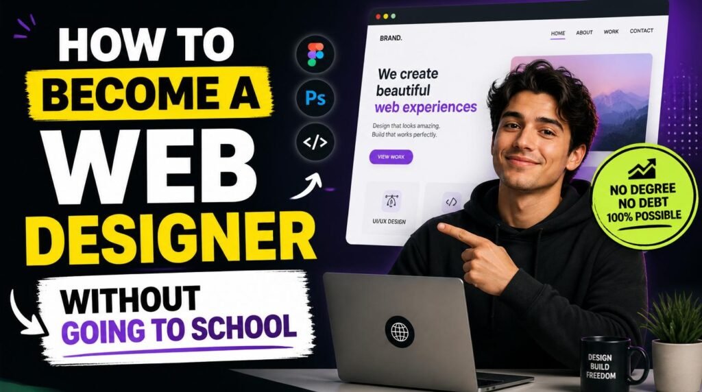 HOW TO BECOME A WEB DESIGNER WITHOUT GOING TO SCHOOL