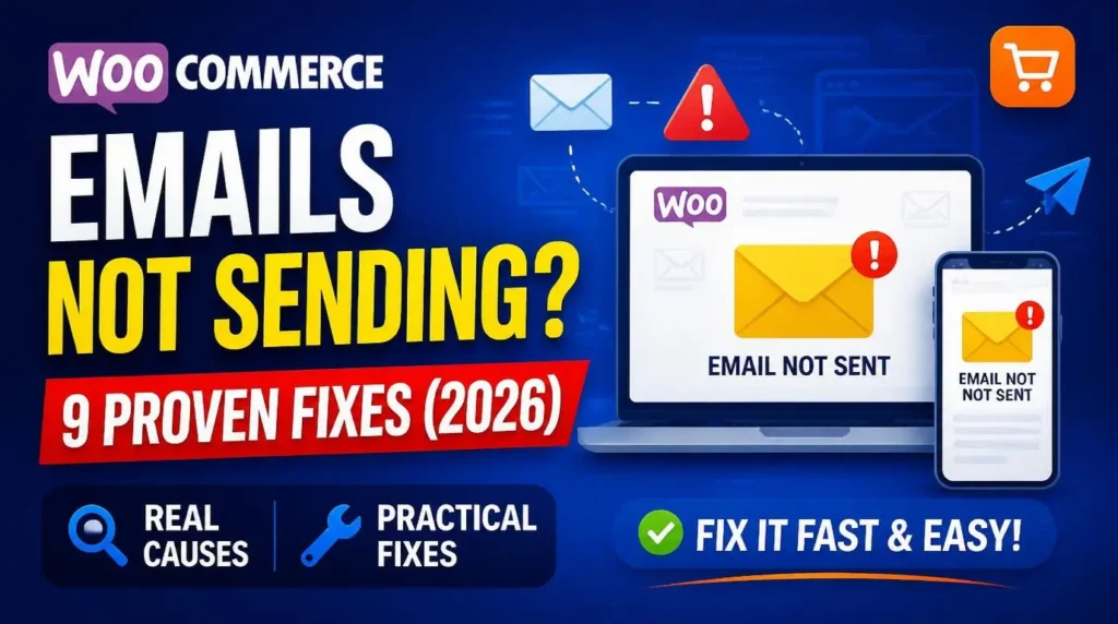 WooCommerce emails not sending troubleshooting guide thumbnail