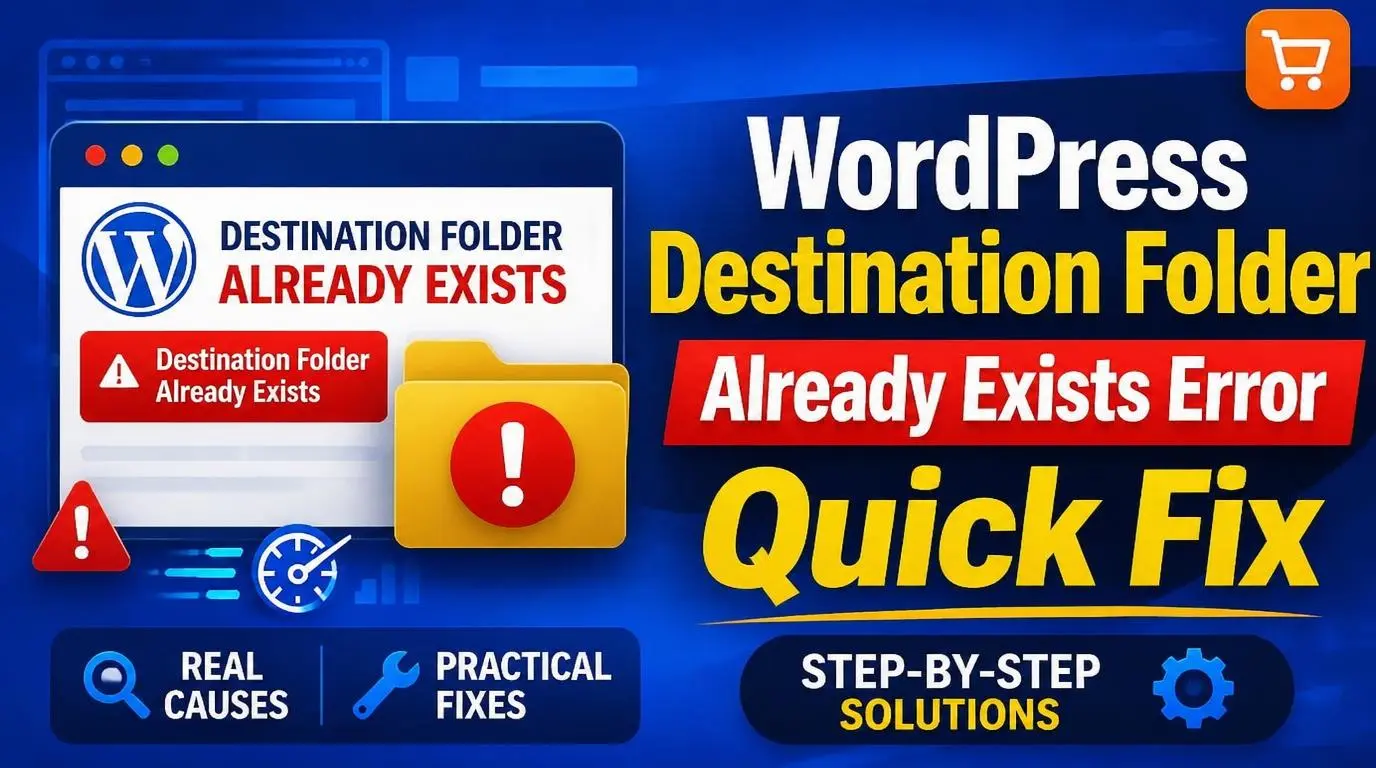 WordPress Destination Folder Already Exists Error Quick Fix Guide