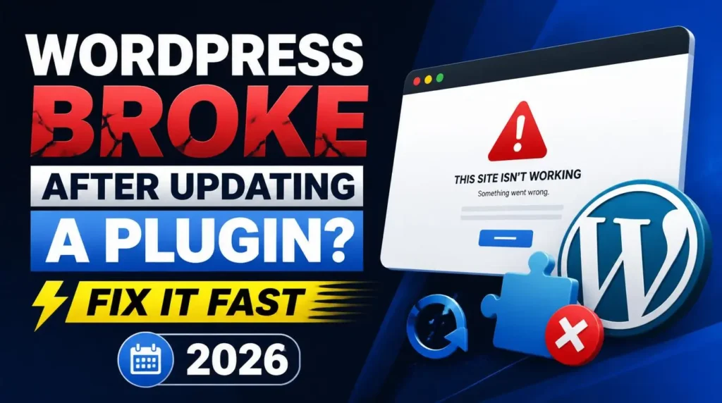 Fix WordPress website after a plugin update breaks your site in 2026