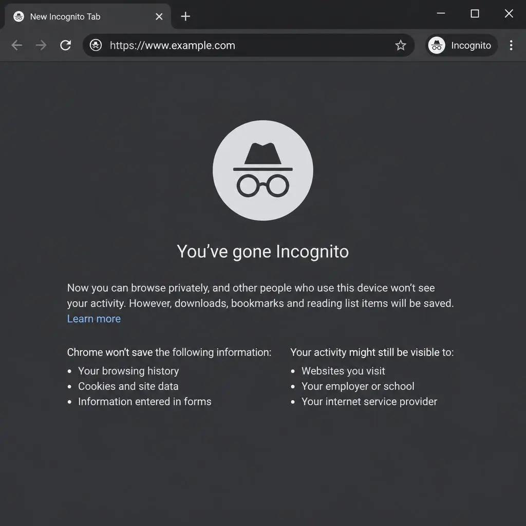 Opening website in Chrome Incognito window to test Elementor CSS cache issue