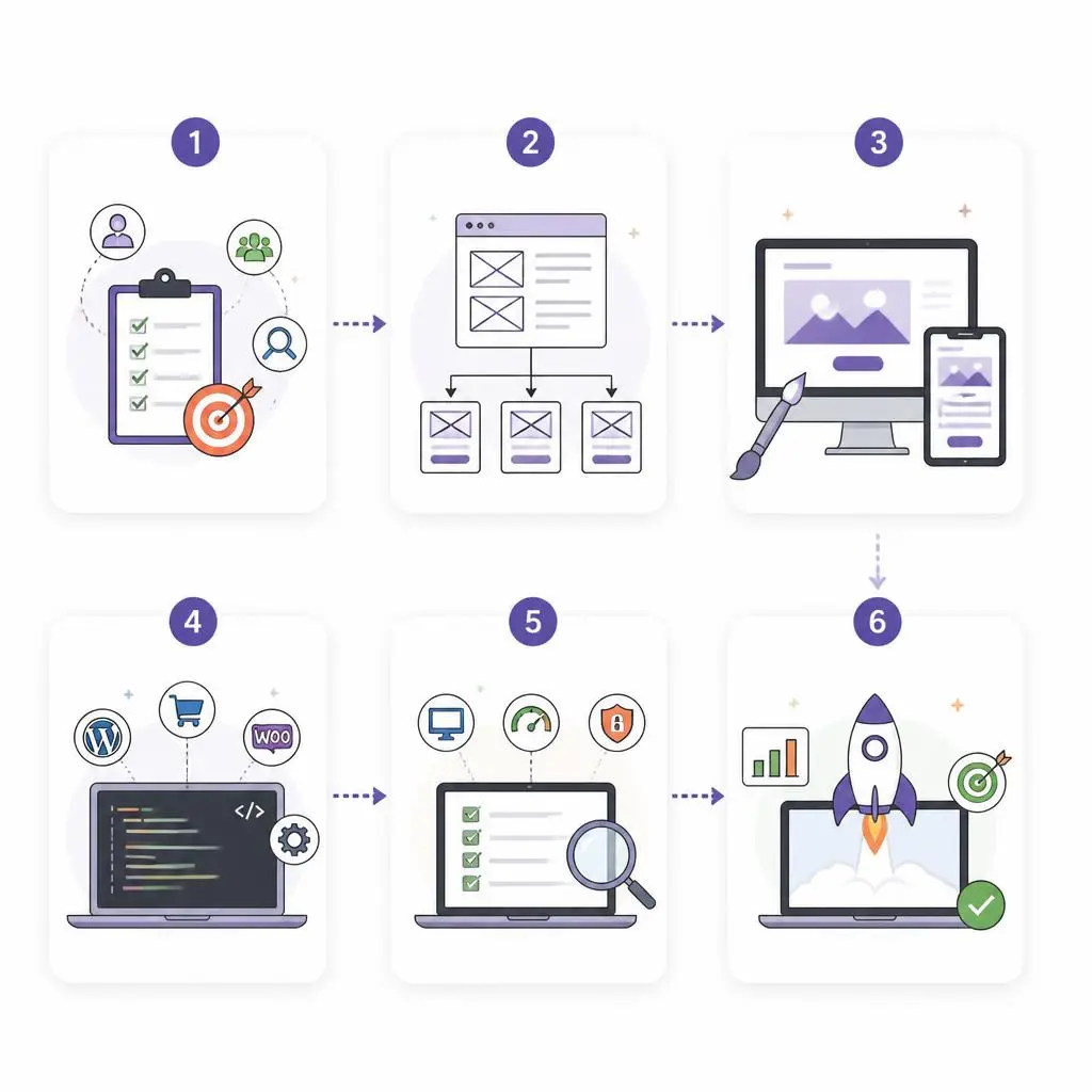 Custom WordPress development process from planning to launch