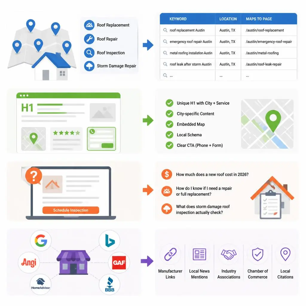 Step-by-step roofing SEO strategy for contractor websites