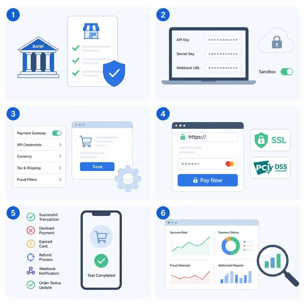 Step-by-step payment gateway integration process for secure online payments