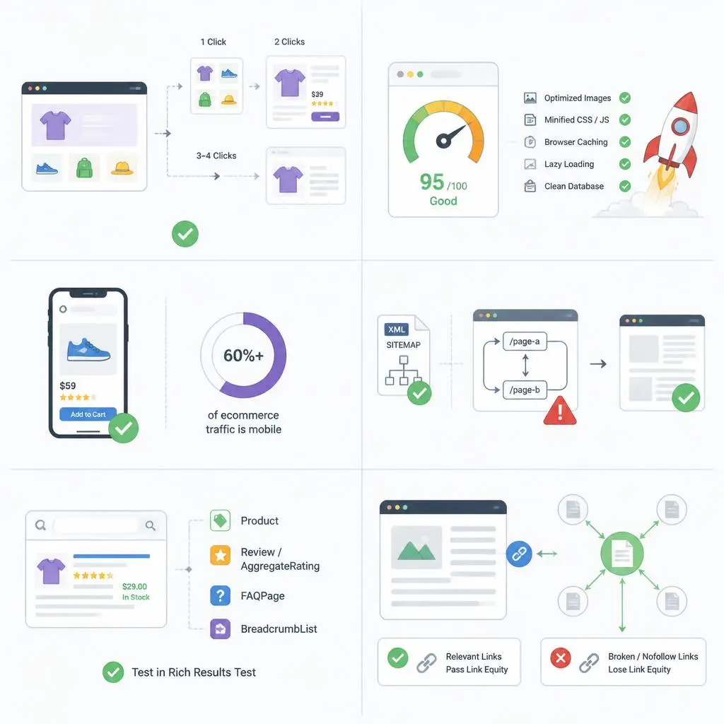 Technical SEO optimization for WordPress eCommerce websites