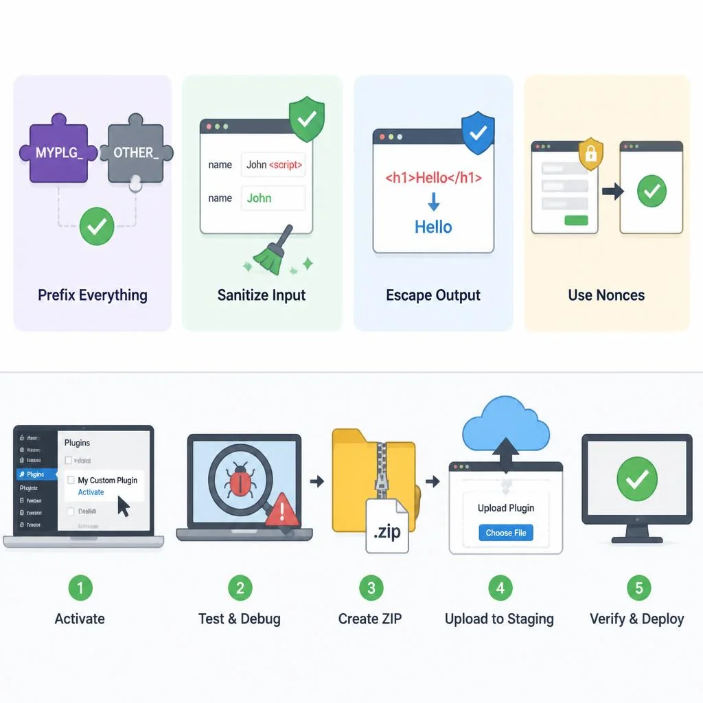 WordPress custom plugin security best practices to protect websites from vulnerabilities.